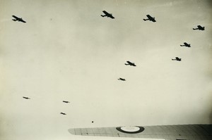 France Vincennes Squadron Flight Parade Aviation Meeting Old Photo Rol 1930