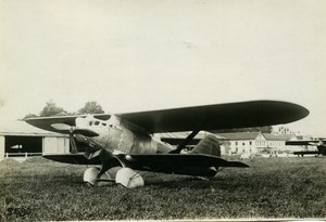 France French Aviation biplane in airfield Old Photo 1930 #1