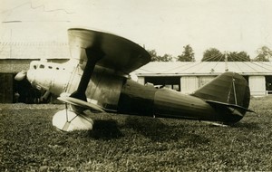 France French Aviation biplane in airfield Old Photo 1930 #2