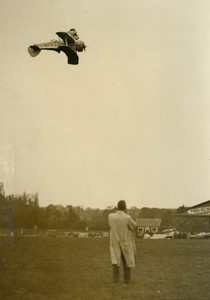 France Inverted Flight on Bleriot Spad F-AJHK Massotte Old Photo Trampus 1929 #1
