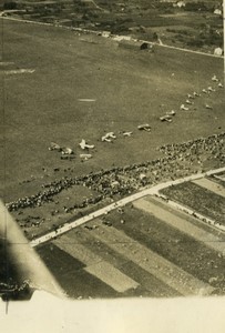 France Aviation Airfield Aerial view airplanes Old Photo 1930