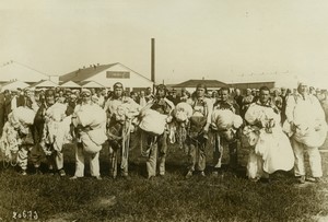 USA Aviation nine parachute jumpers demonstration Old Photo Rol 1930