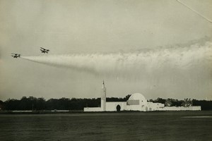 France Vincennes Aviation Military maneuvers smoke screen Old Photo Rol 1930