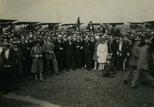 France Aviation Crowd at an airfield Airshow? Old Photo 1920's #2