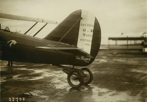 France Aviation Breguet take-off trolley Costes and Bellonte Old Photo Rol 1929