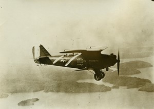 USA Gatun Lake Costes et Le Brix sur l'avion Breguet Nungesser et Coli ancienne Photo Rol 1927