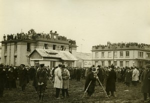 Le Bourget Aviation crowd awaiting return of Costes & Le Brix Old Photo Rol 1928