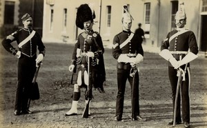 United Kingdom military English Scotch Welsh Irish Uniforms Old FGOS Photo 1890