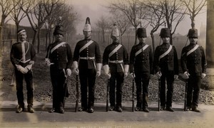 United Kingdom military Guards Canterbury Barracks Old FGOS Photo 1890