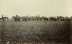 United Kingdom military Artillery maneuvers Old FGOS Photo 1890