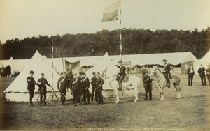 United Kingdom military Churn Camp Field Telegraph Bicycle Old FGOS Photo 1890