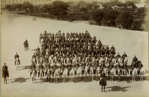 Le Caire Troupe du Royaume Uni Revue Militaire Ancienne Photo FGOS 1893
