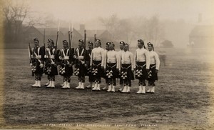 United Kingdom military Guard parade 93rd Highlanders Old FGOS Photo 1890