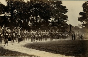 United Kingdom 2nd Scots Guards march to Crookham Camp Old FGOS Photo 1890