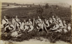 United Kingdom military Coldstream Guards resting Old De Jongh Photo 1890