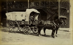 United Kingdom military Army Medical Service Ambulance Horse Old FGOS Photo 1890