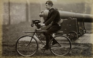 British military Cyclist 24th Middlesex Post Office Rifles FGOS Photo 1890