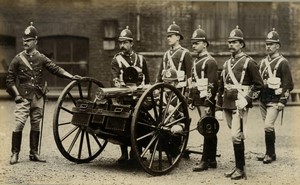 United Kingdom military London R.V. Hartford Gatling gun Old FGOS Photo 1890