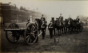 London Woolwich Barracks military Field Artillery gun Old FGOS Photo 1890