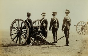 United Kingdom military Royal Horse Artillery in action gun Old FGOS Photo 1890