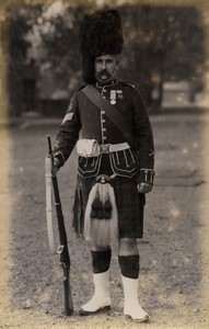 United Kingdom military Col Sergeant the Black Watch Old FGOS Photo 1890
