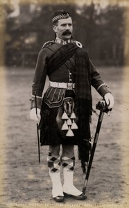 United Kingdom military Sergeant Major 93rd Highlanders Old FGOS Photo 1890