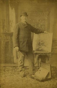 France Arts anonyme Marine Painter posing Old Photo 1890