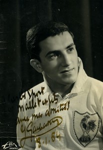 France Rugbyman Jean Gachassin Autograph Old Photo Alix 1964