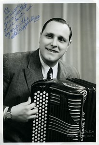 France Accordeonist Abel Cappellina Autograph Old Photo Violle 1960