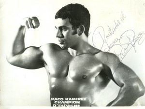 France wrestler Paco Ramirez Spanish Wrestling champion Autograph Old Photo 1960