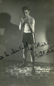 France fighter André Sailly Professeur Descamps Boxing Old Photo 1960