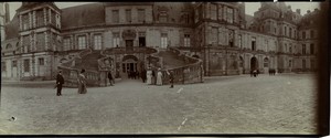 France Fontainebleau castle Horsehow Stairway Old Photo 1910