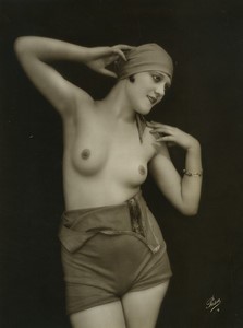 France Risque Mlle Mourier des Folies Bergeres Ancienne Photo Pisa 1920