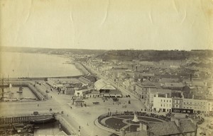 United Kingdom Jersey St Helier Esplanade panorama Old Photo 1880