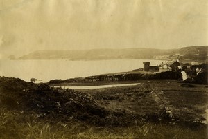 United Kingdom Jersey St Brelade bay panorama Old Photo 1880