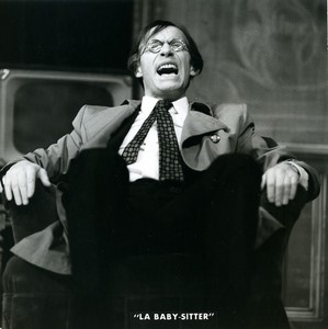 France Theatre Actor Henri Garcin in the Baby Sitter of Obaldia Old Photo 1971
