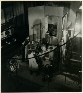 France Shooting of a film in Studio Old Photo 1950