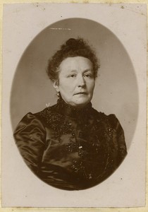 France Tourcoing Woman Portrait Old Cabinet Card Photo Huisman 1900