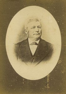 France Paris Man Portrait Old Cabinet Card Photo Baron 1880