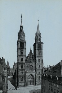 Germany Nuremberg St. Lorenz Church Old Cabinet Photo Roepke 1890