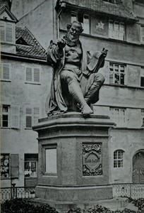 Germany Nuremberg Hans Sachs Monument Old Cabinet Photo Roepke 1890