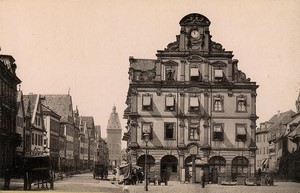 Germany Speyer Maximilian Street Post office Old Cabinet Photo Jager 1890