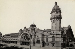 Germany Cologne Railway Station Old Cabinet Photo Römmler & Jonas 1899
