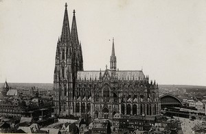 Germany Cologne Cathedral Old Cabinet Photo Römmler & Jonas 1899