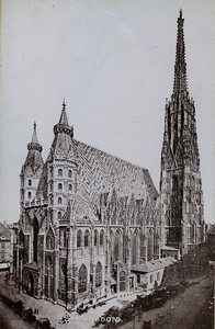 Austria Vienna Wien St Stephen's Cathedral Cabinet Photo Römmler & Jonas 1899