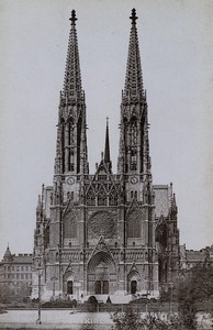 Austria Vienna Wien Votivkirche Church Old Cabinet Photo Römmler & Jonas 1899