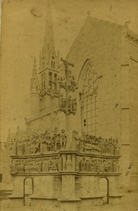 France Brittany Plougastel Daoulas the calvary Old Cabinet Photo Neurdein 1880