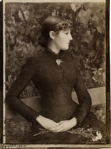 Germany Raphael Collin Painting in thoughts Old Photo 1880