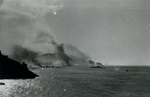 Algeria WWII Battleship Mers el Kebir Harbor Shelling 17:45 Old Photo 1940