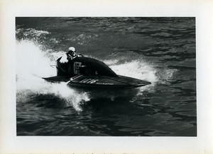 France Paris Trophee Spreckels Carmagnani Lams Outboard boat Old Photo 1937